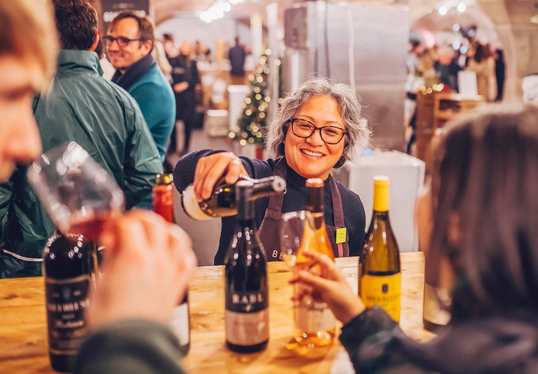 Guests enjoying wine tastings at the festival